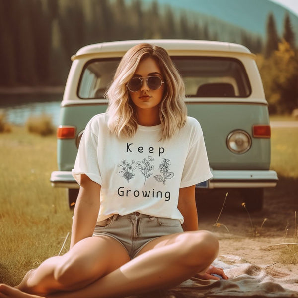Keep Growing - Spiritual Growth - Wildflower T-Shirt