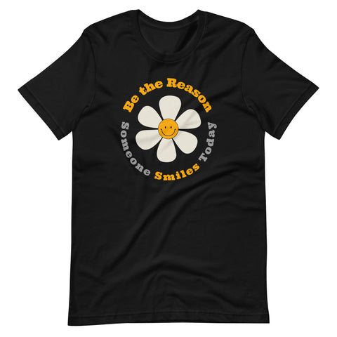 Be the Reason Someone Smiles Today - 70's Inspired Flower Power T-Shirt