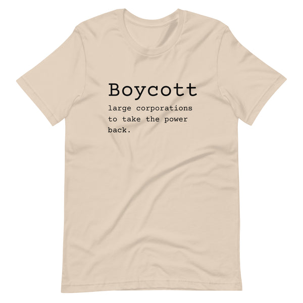 Boycott Large Corporations - Vintage Newspaper Revolution T-Shirt