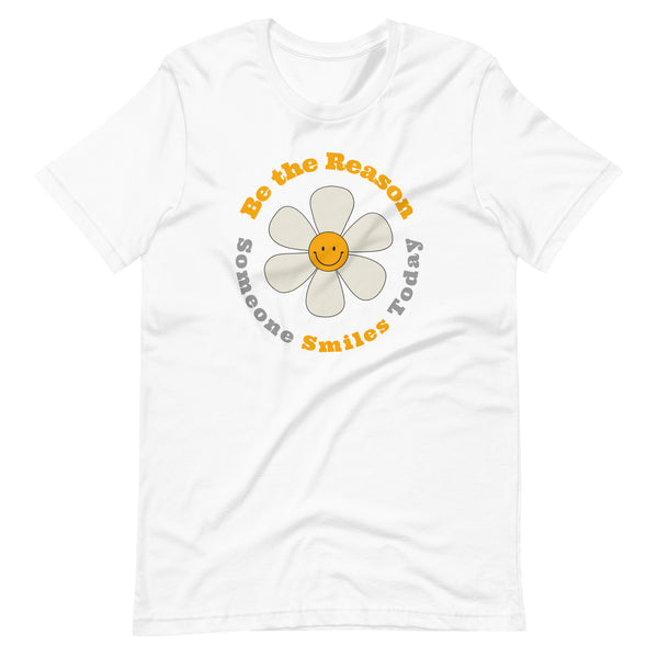 Be the Reason Someone Smiles Today - 70's Inspired Flower Power T-Shirt